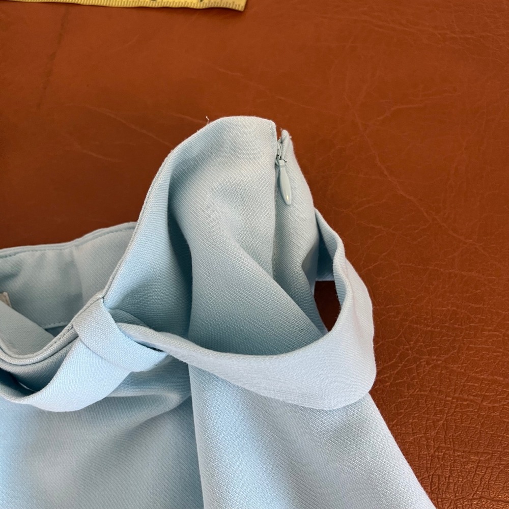 Abercrombie & Fitch Light Blue Skort Side Zip Mini Skirt Shorts Medium - Picture 6 of 11